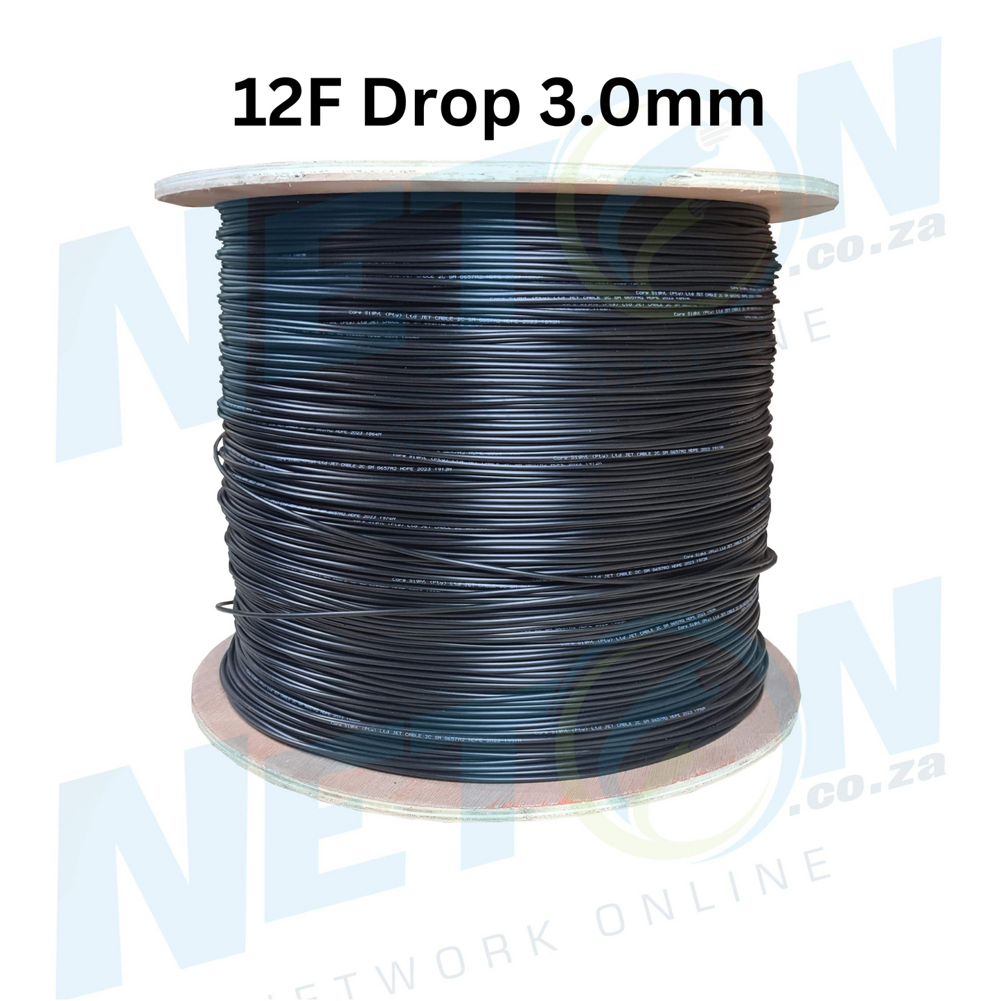 12F Black Drop Cable 2km/drum Round 3.0mm OD