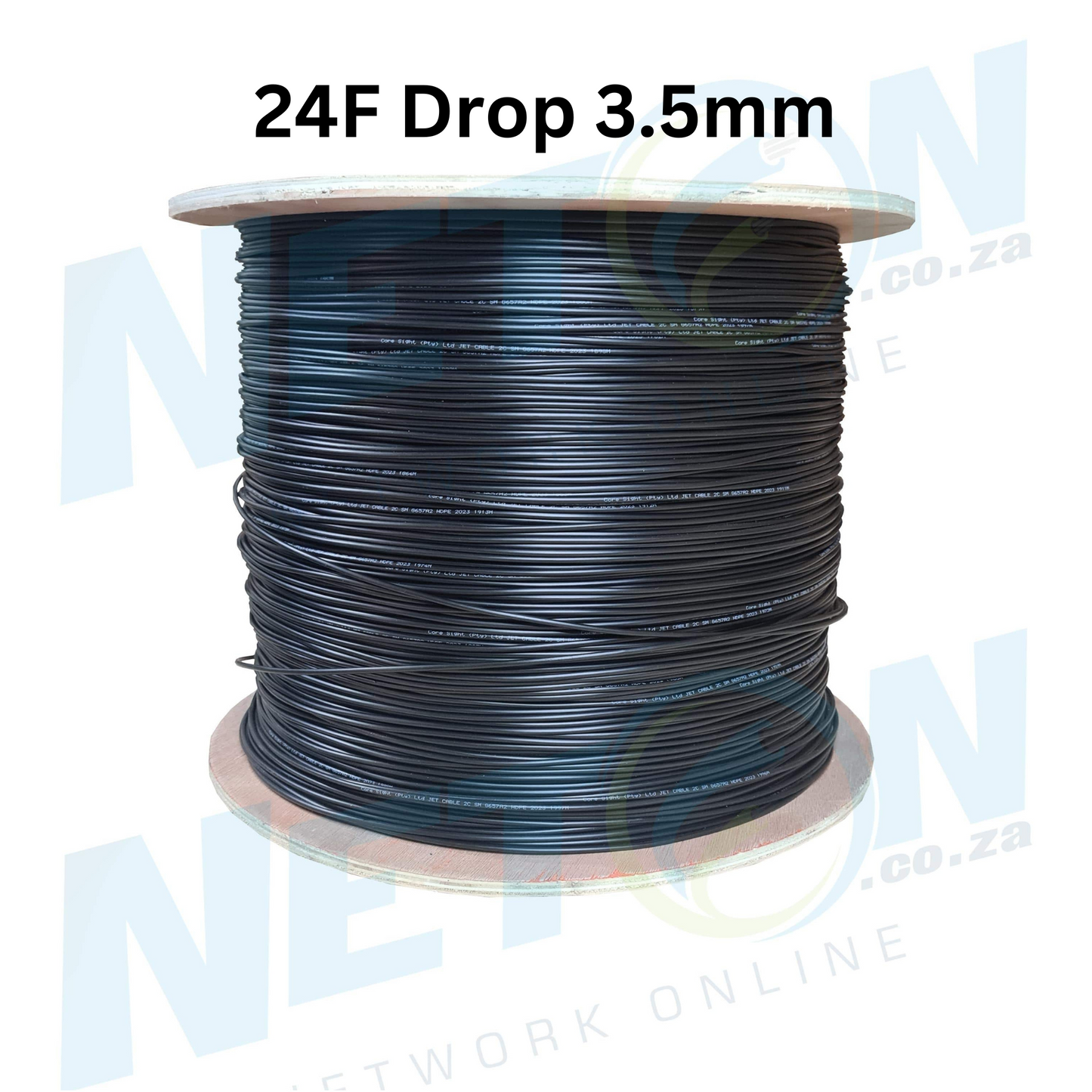 24F Black Drop Cable 2km/drum Round 3.5mm OD