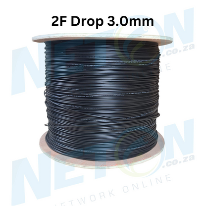 2F Drop Cable 2km/drum Round 2.6mm - 3.8mm OD