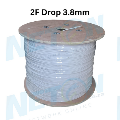 2F Drop Cable 2km/drum Round 2.6mm - 3.8mm OD