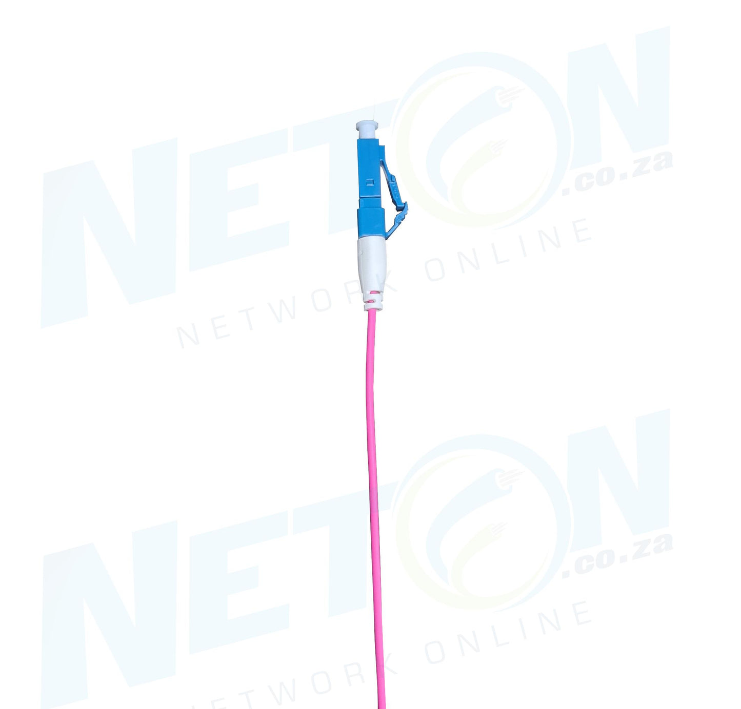 Pink LC/APC - LC/UPC Simplex Single Mode Fibre Patch Lead