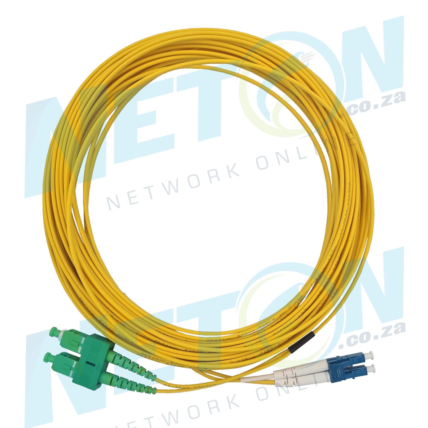 LC/UPC (Blue) - SC/APC (Green) Duplex SM Single Mode Fibre Patch Lead