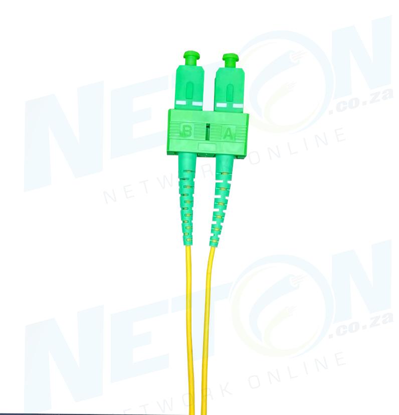 3m SC/APC - SC/UPC Duplex Single Mode Fibre Patch Lead