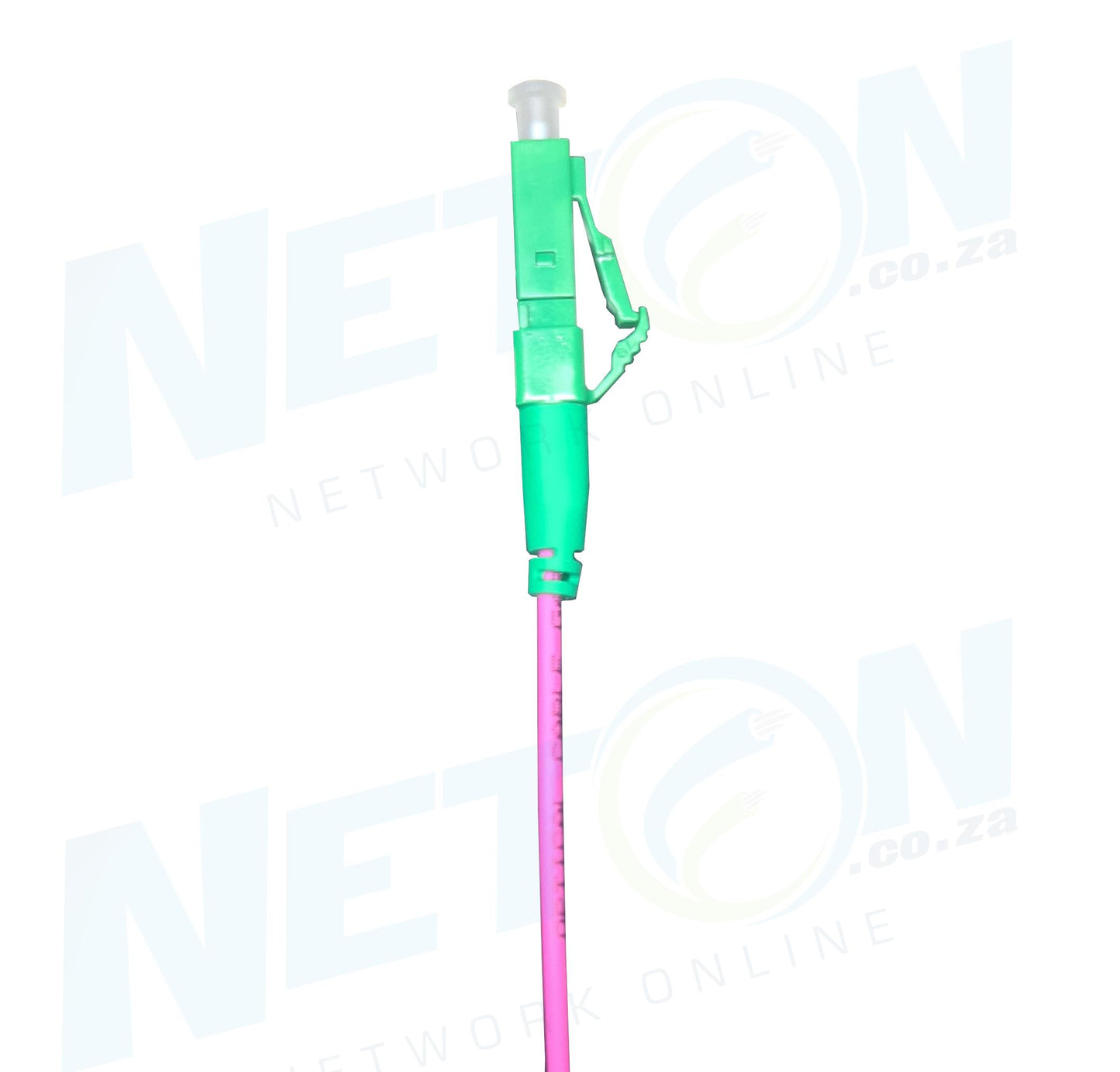 Pink LC/APC - LC/UPC Simplex Single Mode Fibre Patch Lead